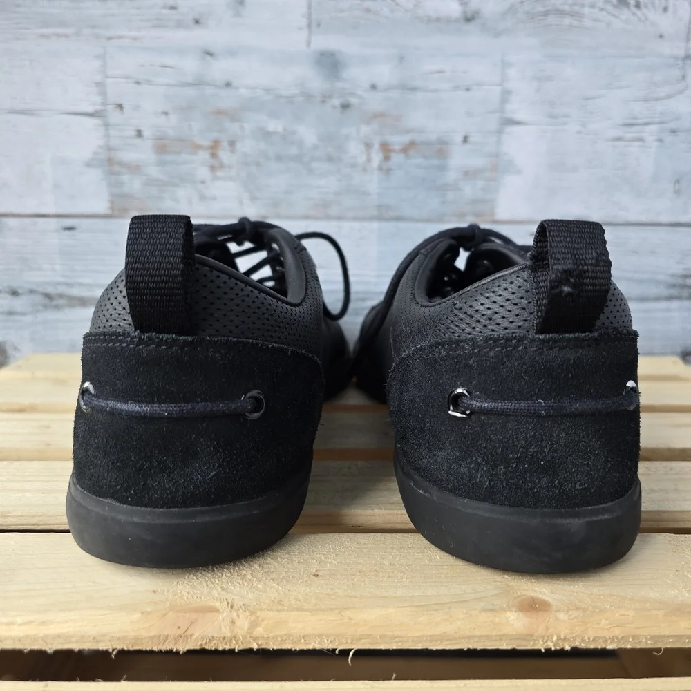 Lacoste Bayliss Black Leather Sneakers Lace Up Mens Size 11 - Picture 9 of 14